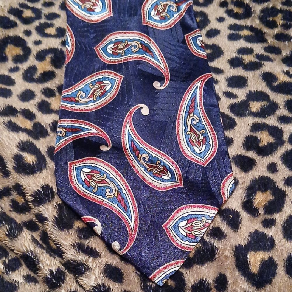 John Ashford Blue Paisley Tie